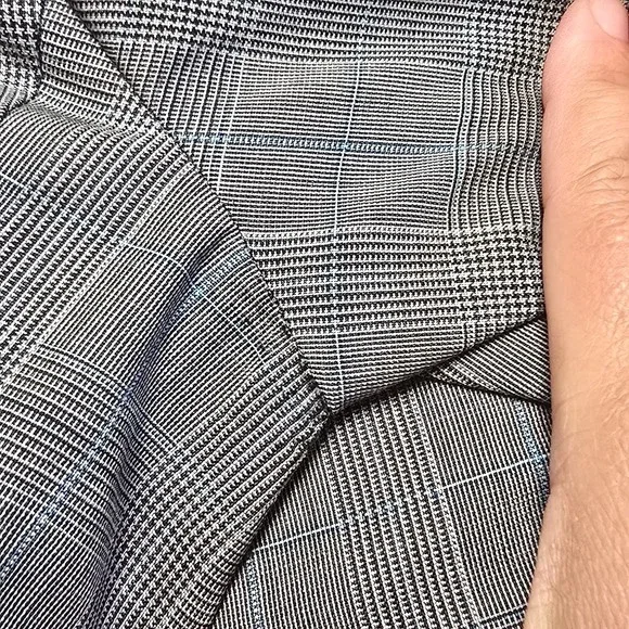 Bonobos Athletic Fit Sport Coat 38L Gray Blue Glen Plaid Blazer Marzotto Italian